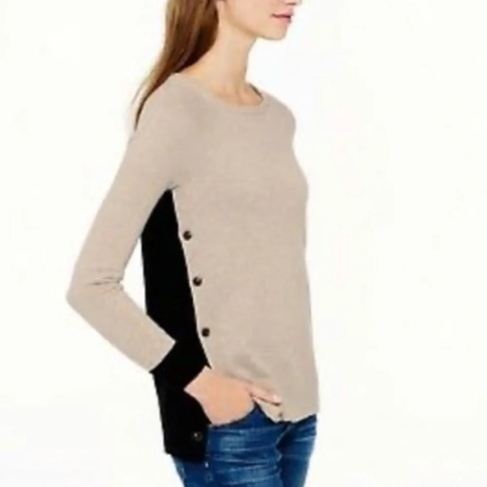 J. Crew Classic Crew Neck Sweater with Elbow Patches